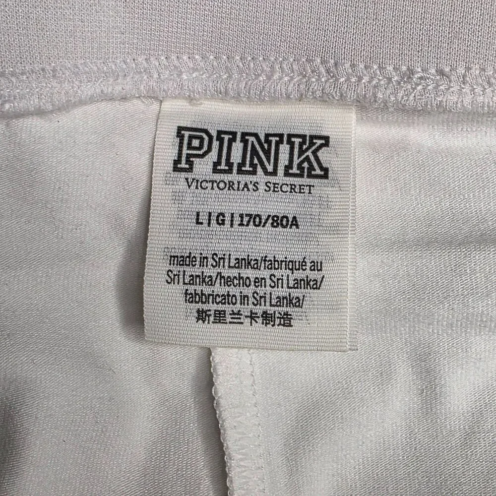 PINK Victoria’s Secret Women’s Skort Size L White Pleated Tennis Stretch